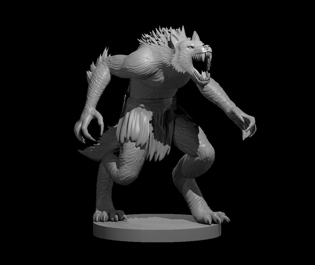 3D Werewolf Statues